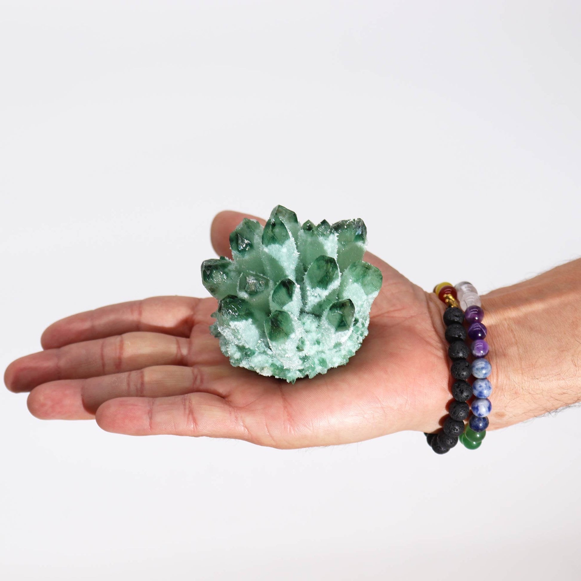 Green Ghost Quartz Cluster | #product_category# - OneRoofGifts