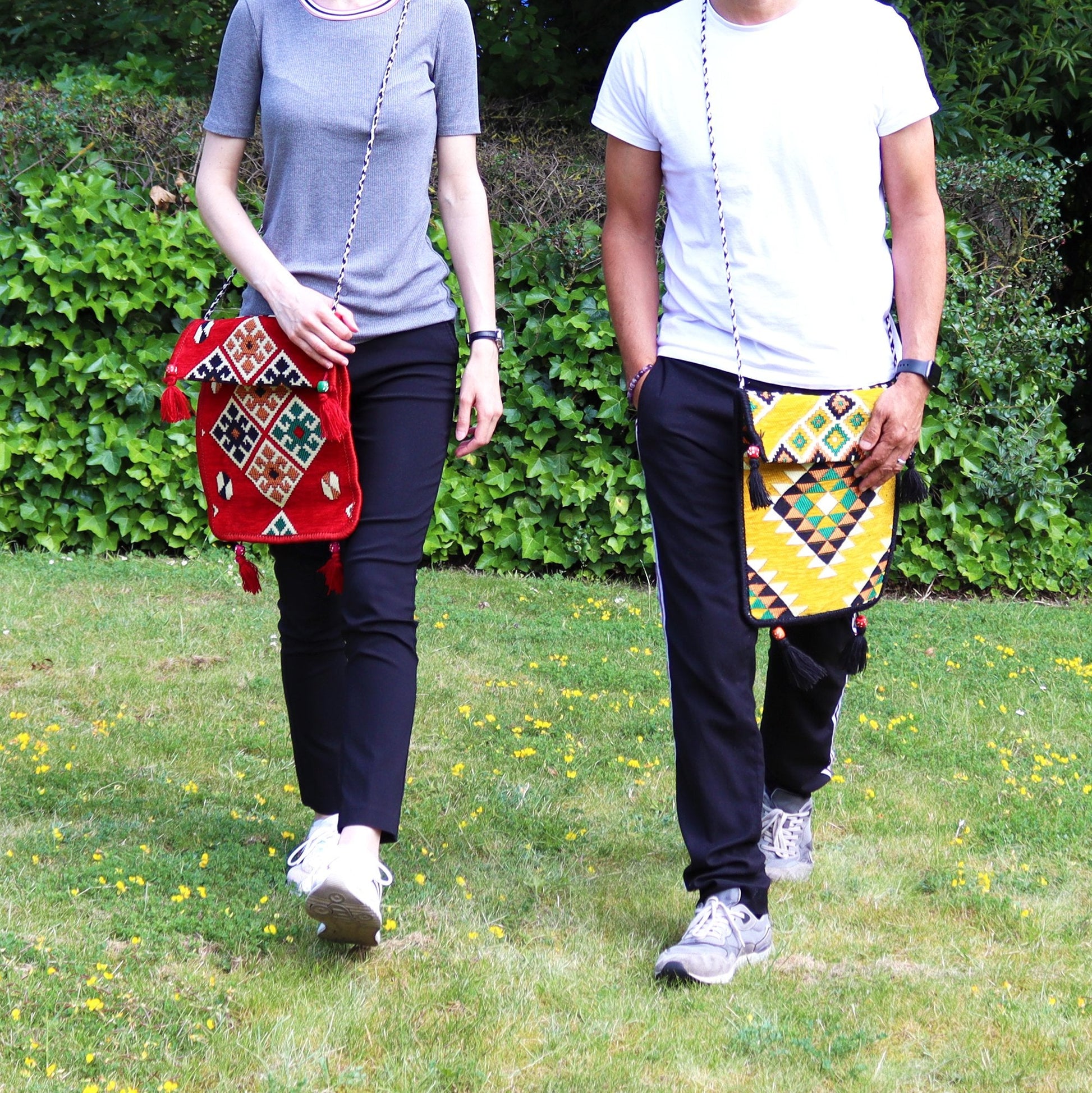 Kilim Festival Messenger Bag - Yellow | #product_category# - OneRoofGifts
