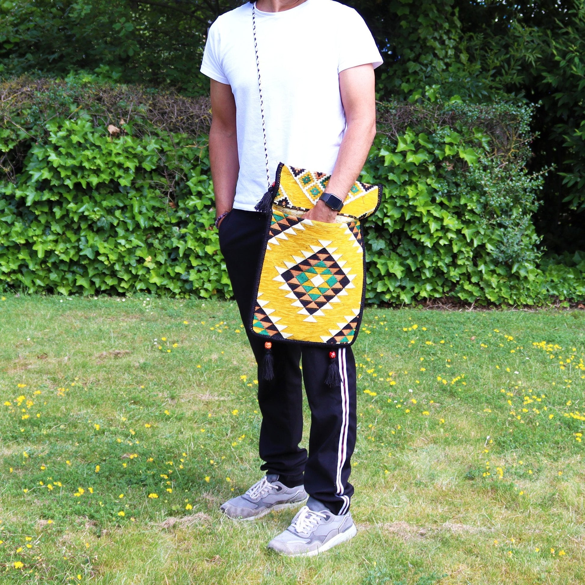 Kilim Festival Messenger Bag - Yellow | #product_category# - OneRoofGifts
