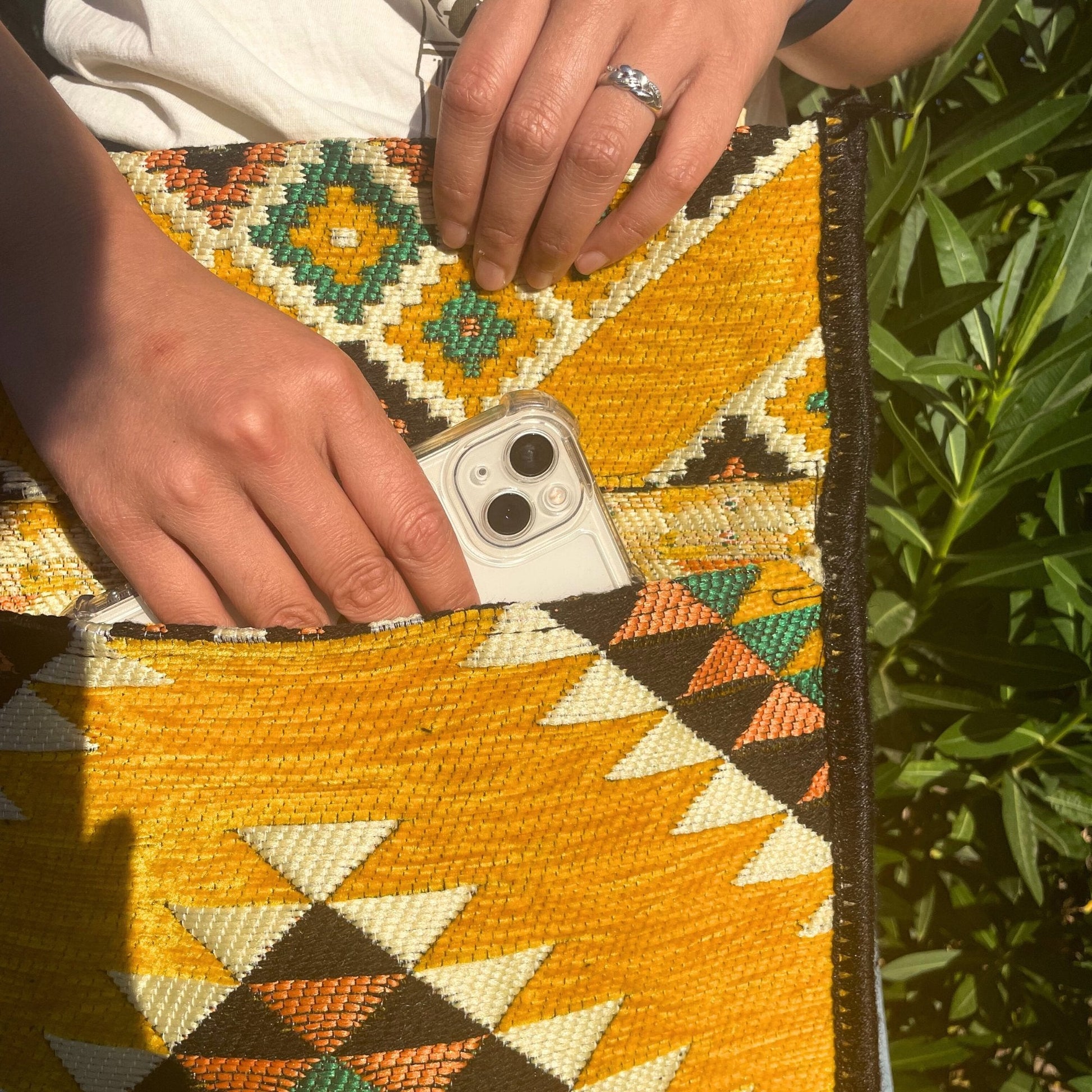 Kilim Festival Messenger Bag - Yellow | #product_category# - OneRoofGifts