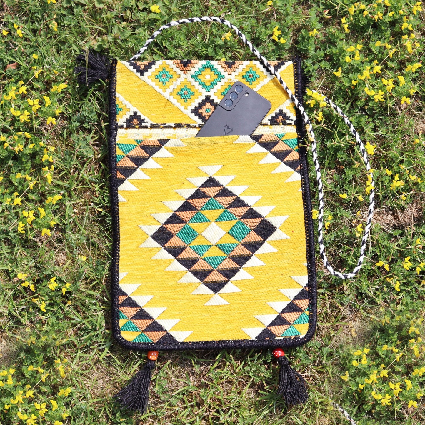 Kilim Festival Messenger Bag - Yellow | #product_category# - OneRoofGifts