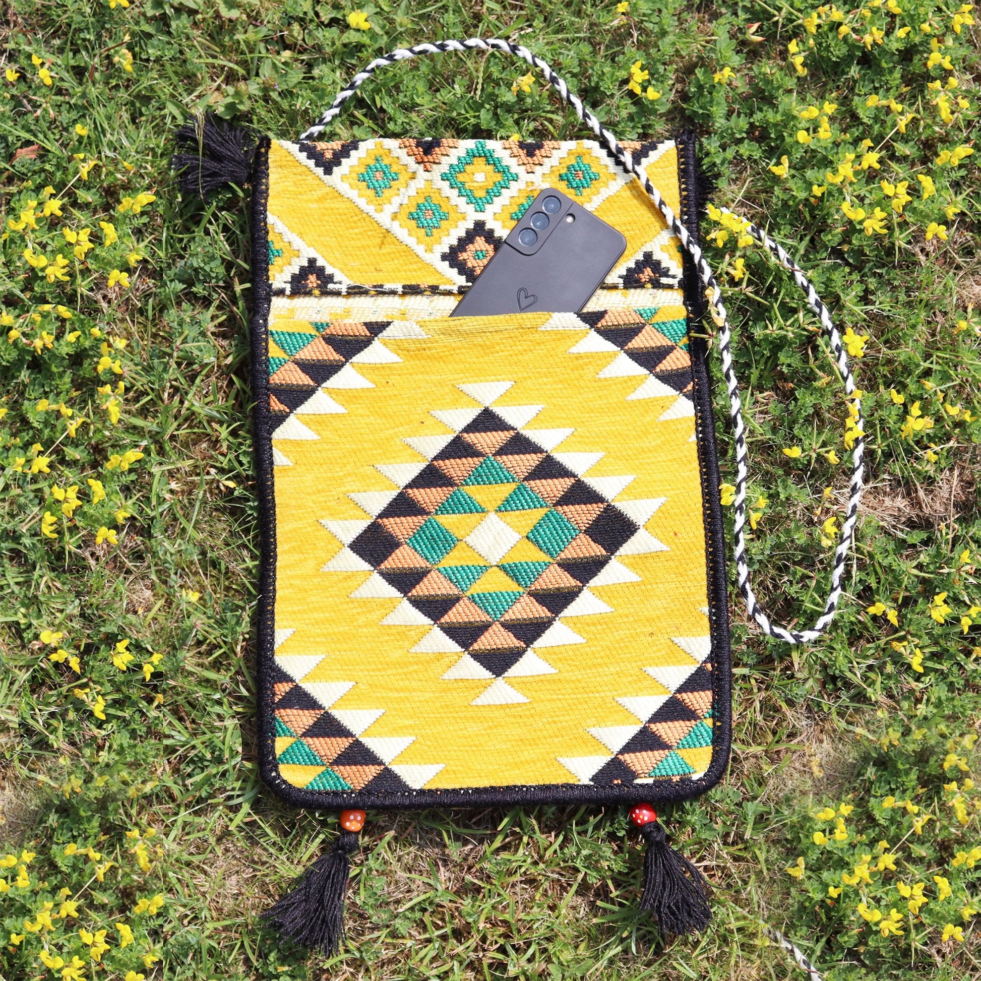 Kilim Festival Messenger Bag - Yellow | #product_category# - OneRoofGifts