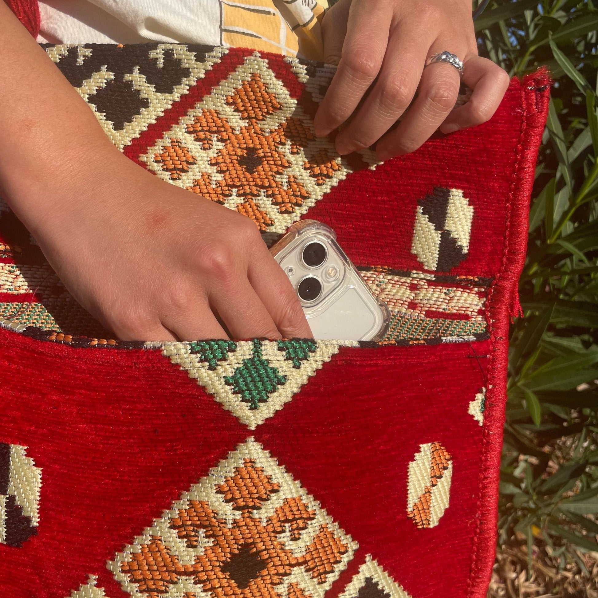 Kilim Messenger Bag - Red | #product_category# - OneRoofGifts