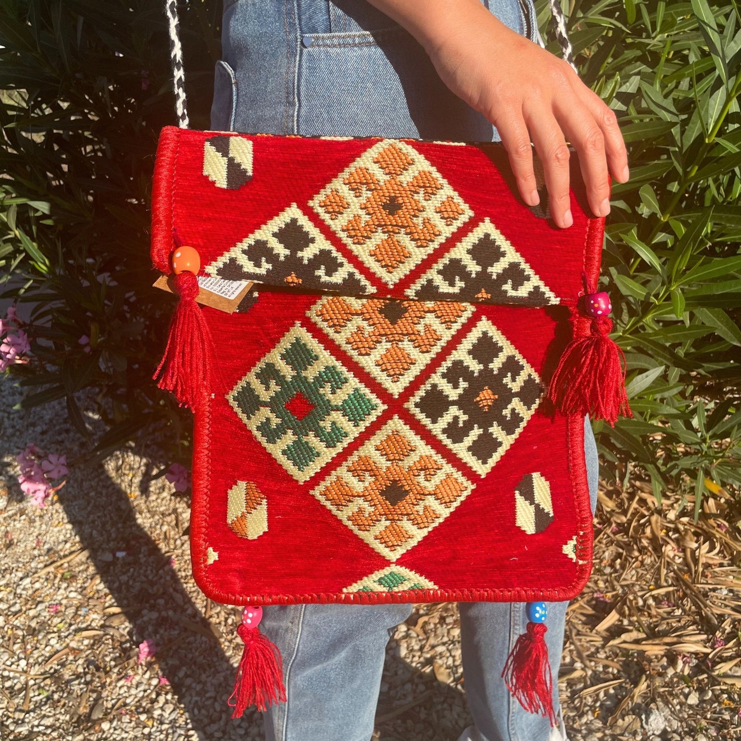 Kilim Messenger Bag - Red | #product_category# - OneRoofGifts