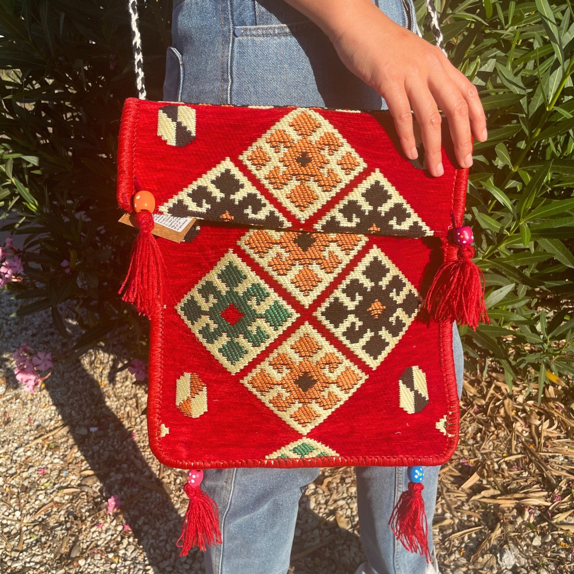 Kilim Messenger Bag - Red | #product_category# - OneRoofGifts