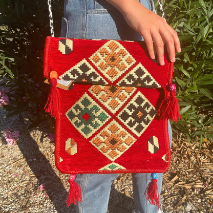 Kilim Messenger Bag - Red | #product_category# - OneRoofGifts