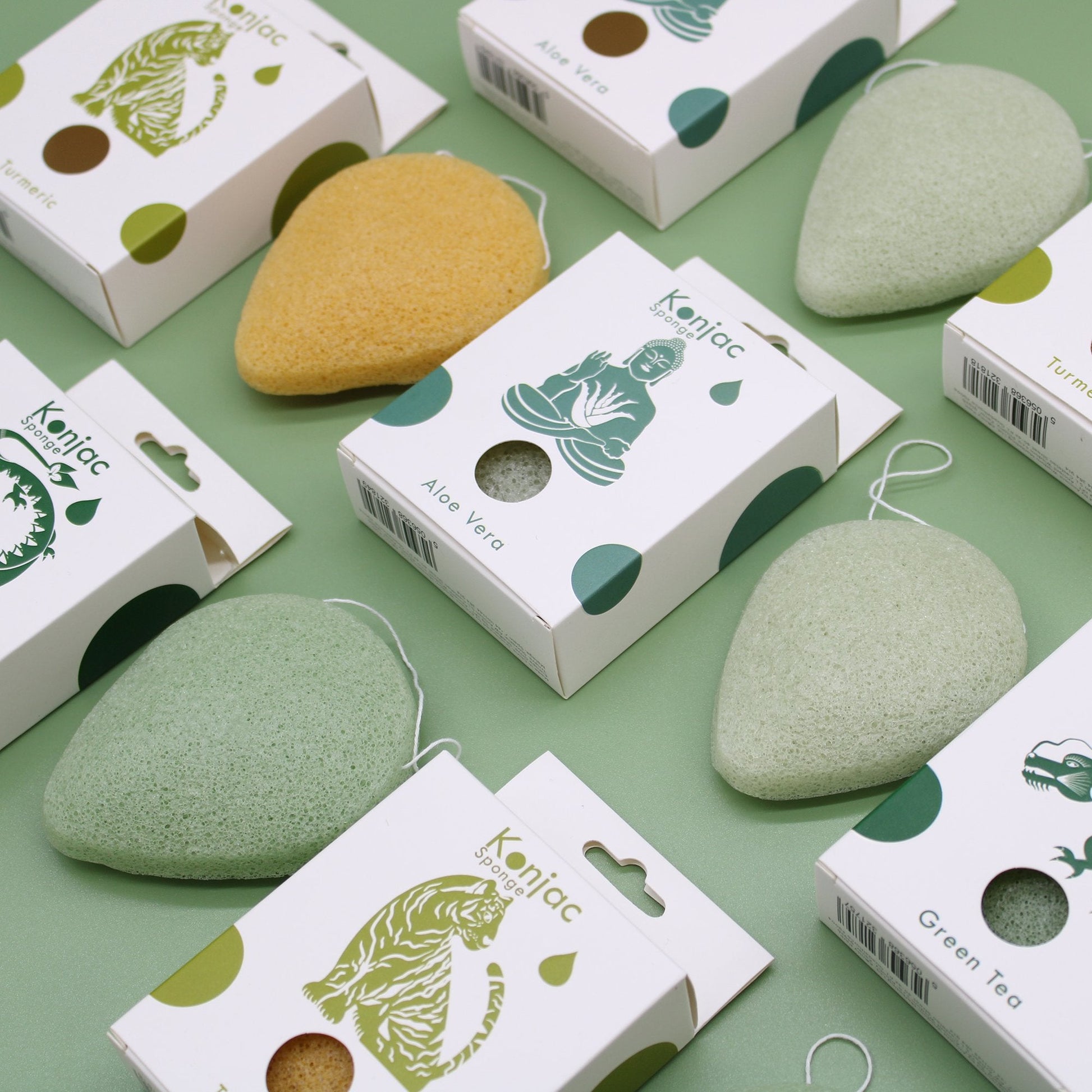 Konjac Sponge with Aloe Vera, Teardrop Shape | #product_category# - OneRoofGifts