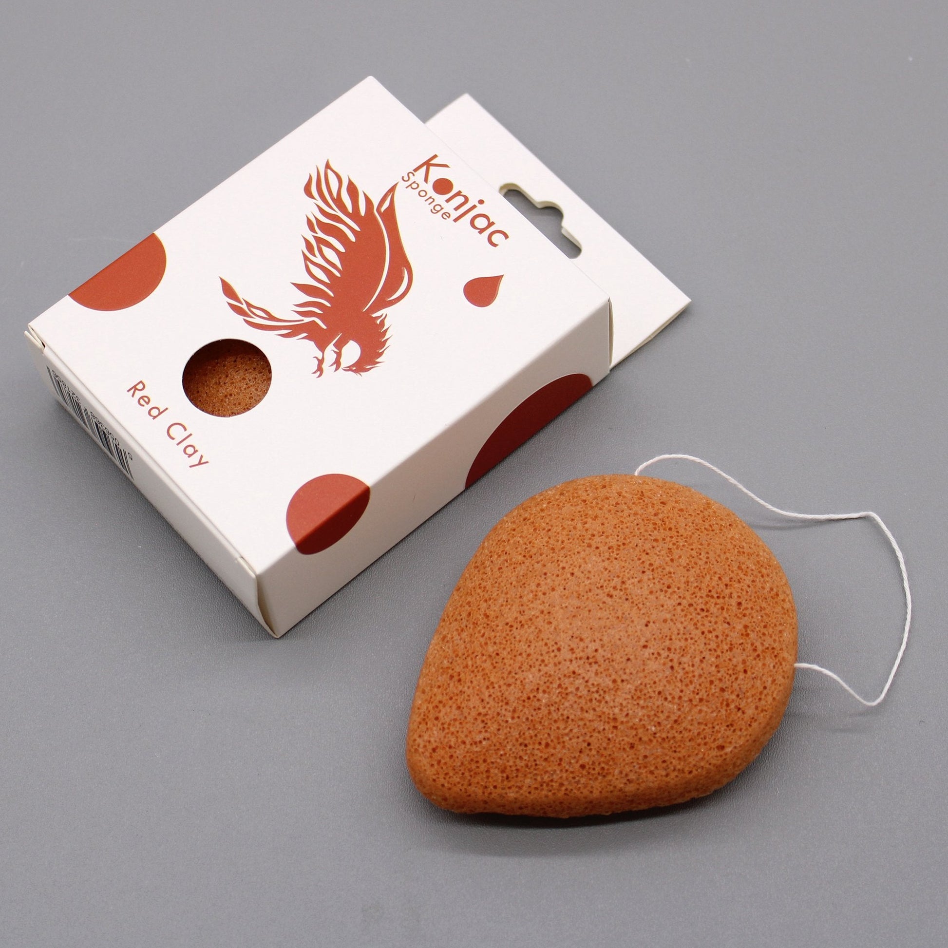 Konjac Sponge with Red Clay, Teardrop Shape | #product_category# - OneRoofGifts