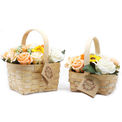Large Orange Floral Arrangement in Wicker Basket | #product_category# - OneRoofGifts