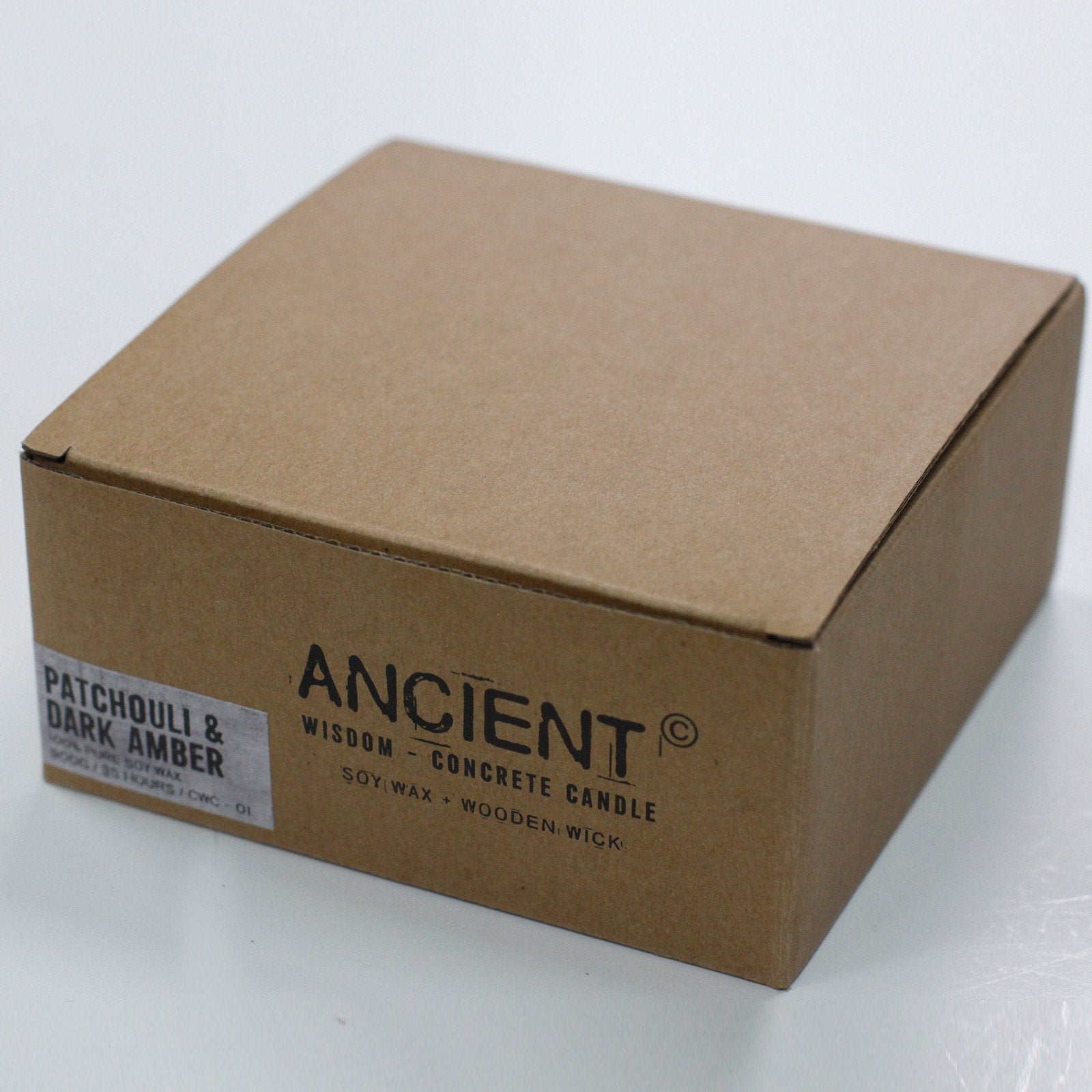 Large Round Patchouli & Dark Amber Candle | #product_category# - OneRoofGifts