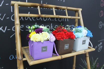 Lavender, Rose, and Carnation Soap Flower Bouquet | #product_category# - OneRoofGifts