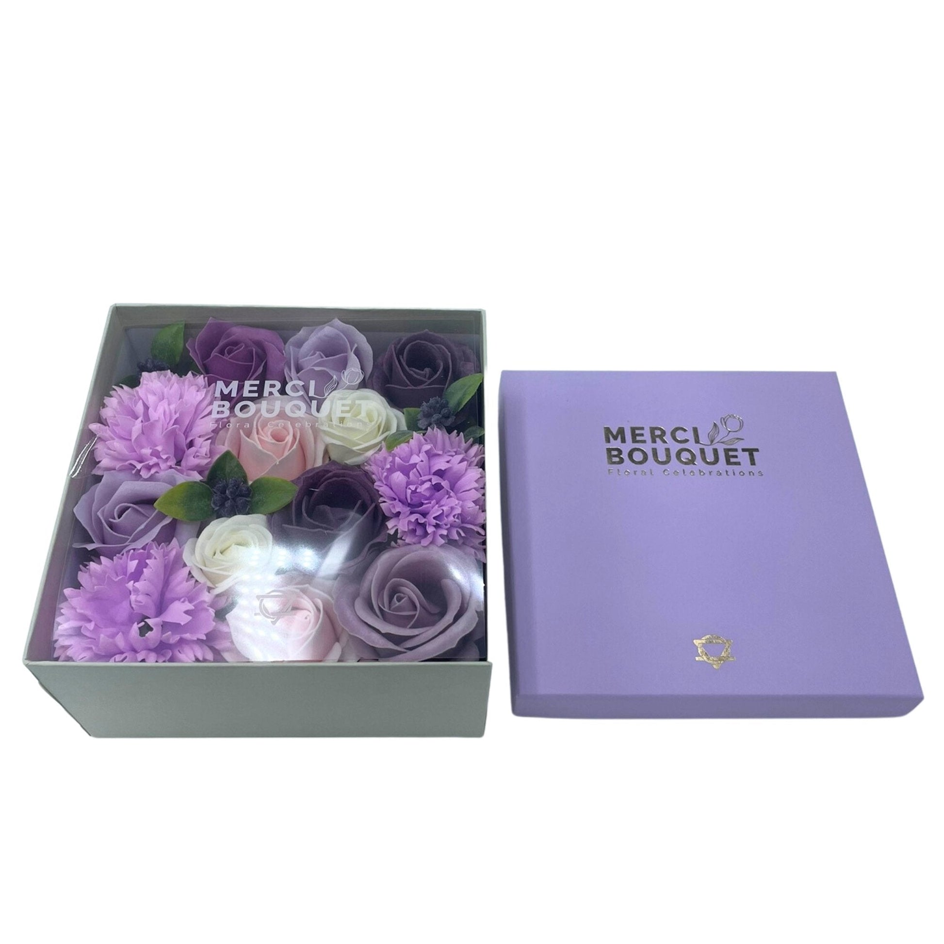 Lavender, Rose, and Carnation Square Box | #product_category# - OneRoofGifts
