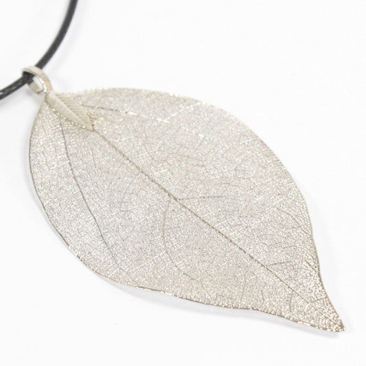 Leaf Necklace, Silver Bravery | #product_category# - OneRoofGifts