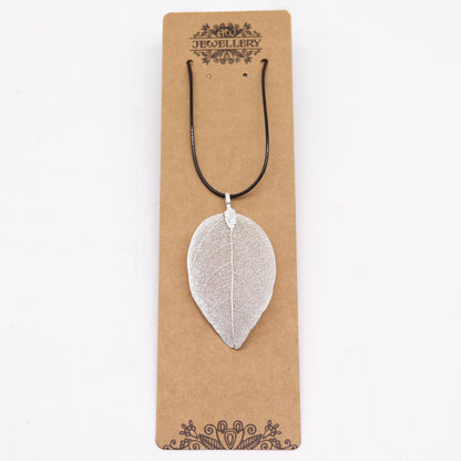 Leaf Necklace, Silver Bravery | #product_category# - OneRoofGifts