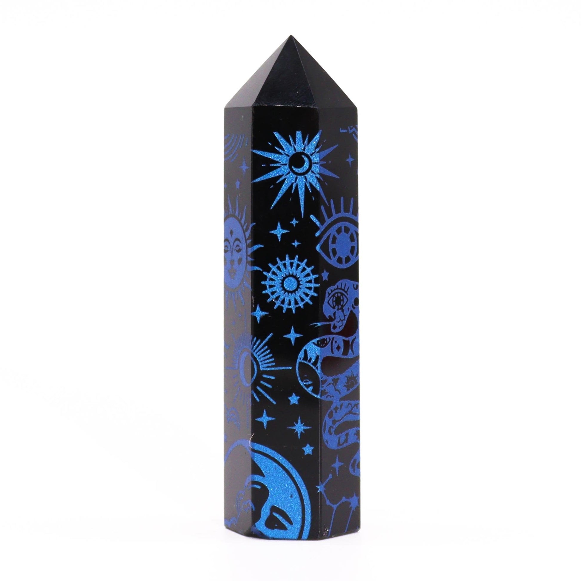 Midnight Blue Black Obsidian Obelisk | #product_category# - OneRoofGifts