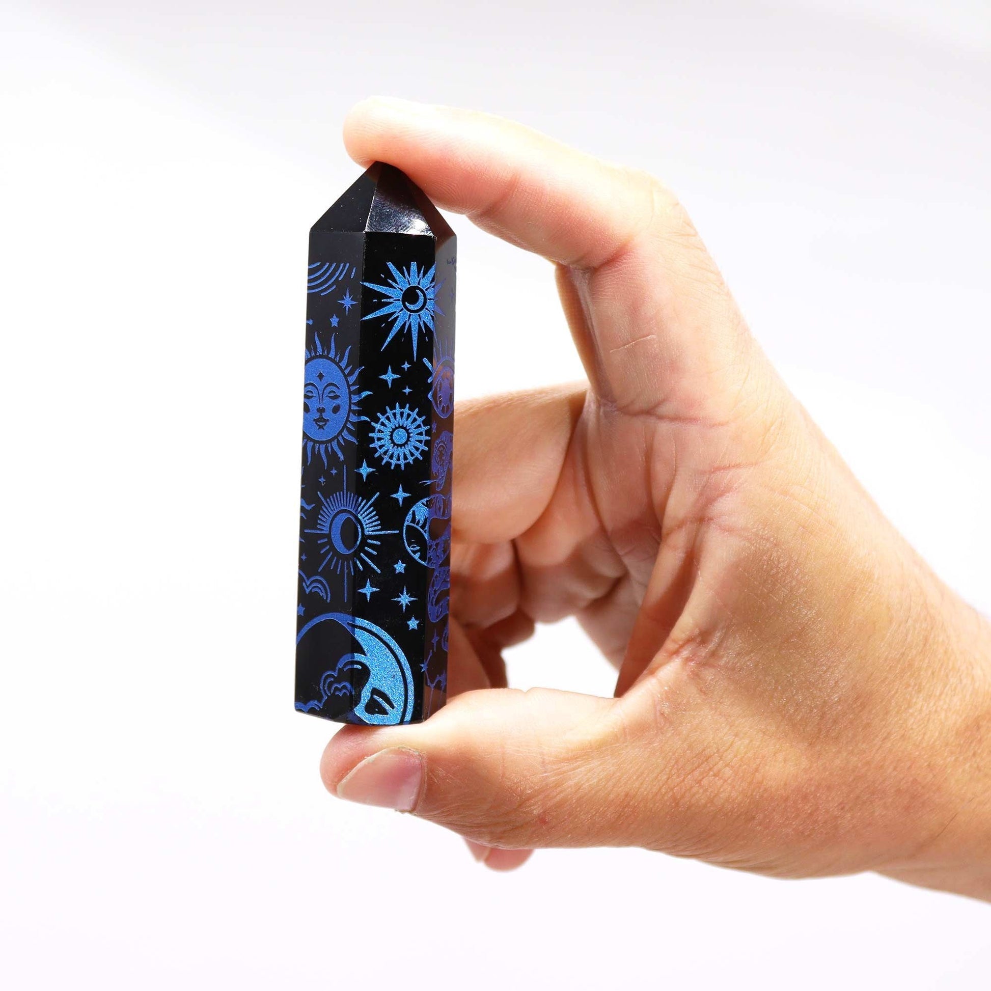 Midnight Blue Black Obsidian Obelisk | #product_category# - OneRoofGifts