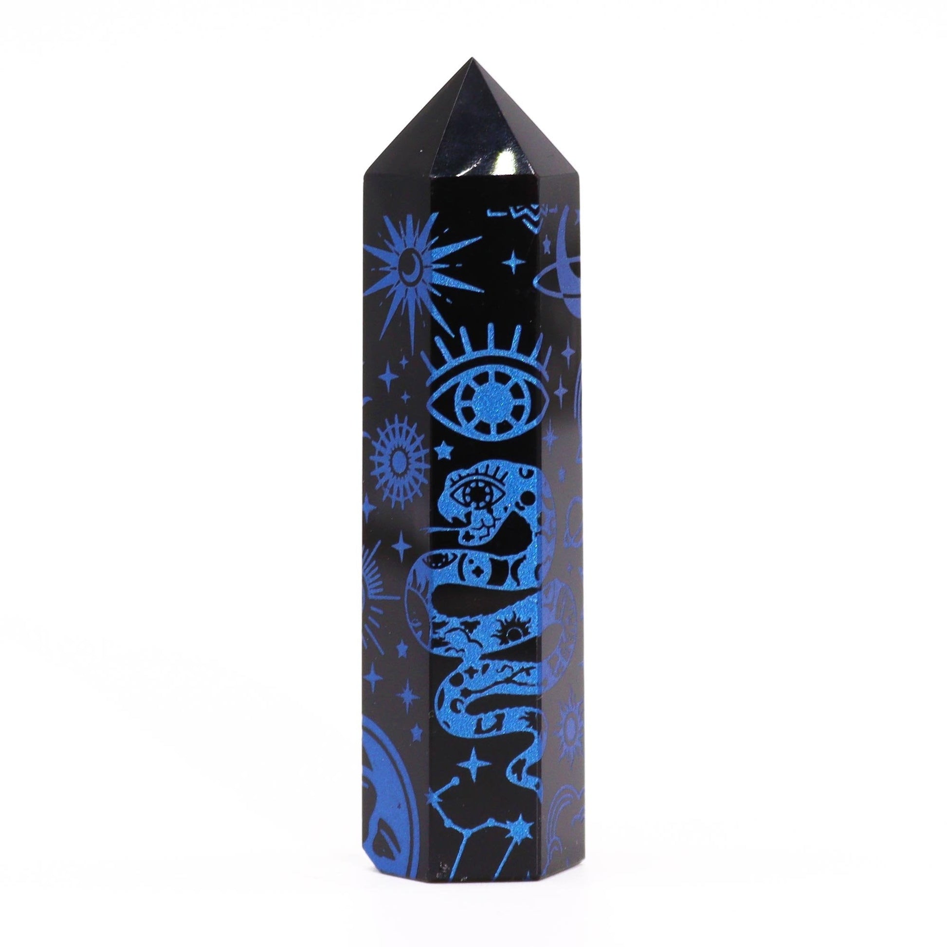 Midnight Blue Black Obsidian Obelisk | #product_category# - OneRoofGifts