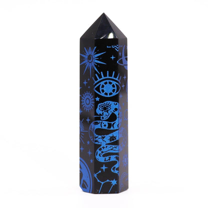 Midnight Blue Black Obsidian Obelisk | #product_category# - OneRoofGifts
