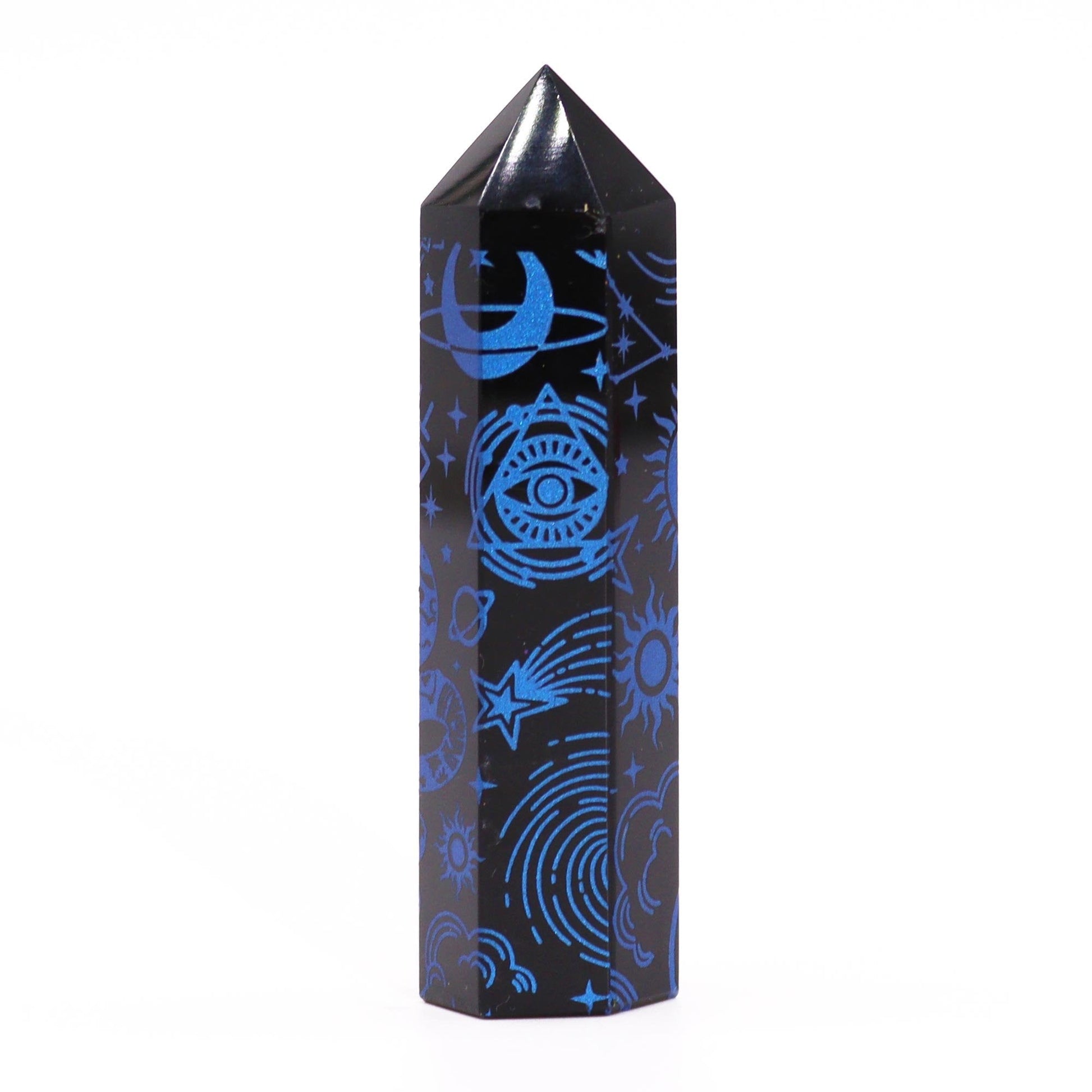 Midnight Blue Black Obsidian Obelisk | #product_category# - OneRoofGifts