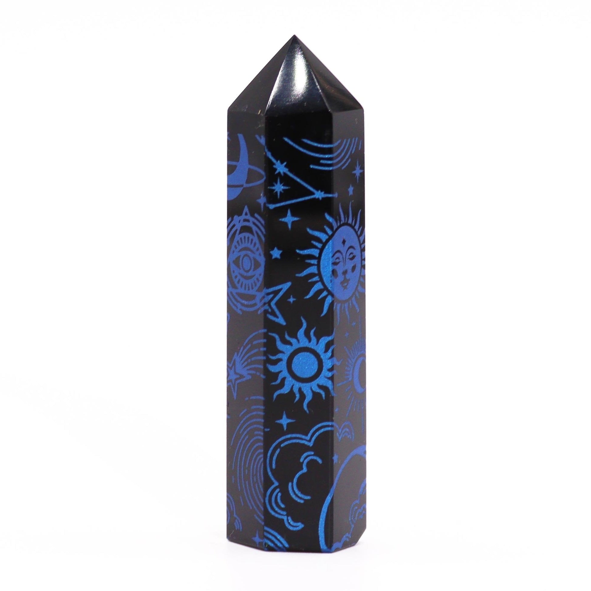Midnight Blue Black Obsidian Obelisk | #product_category# - OneRoofGifts