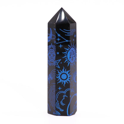 Midnight Blue Black Obsidian Obelisk | #product_category# - OneRoofGifts