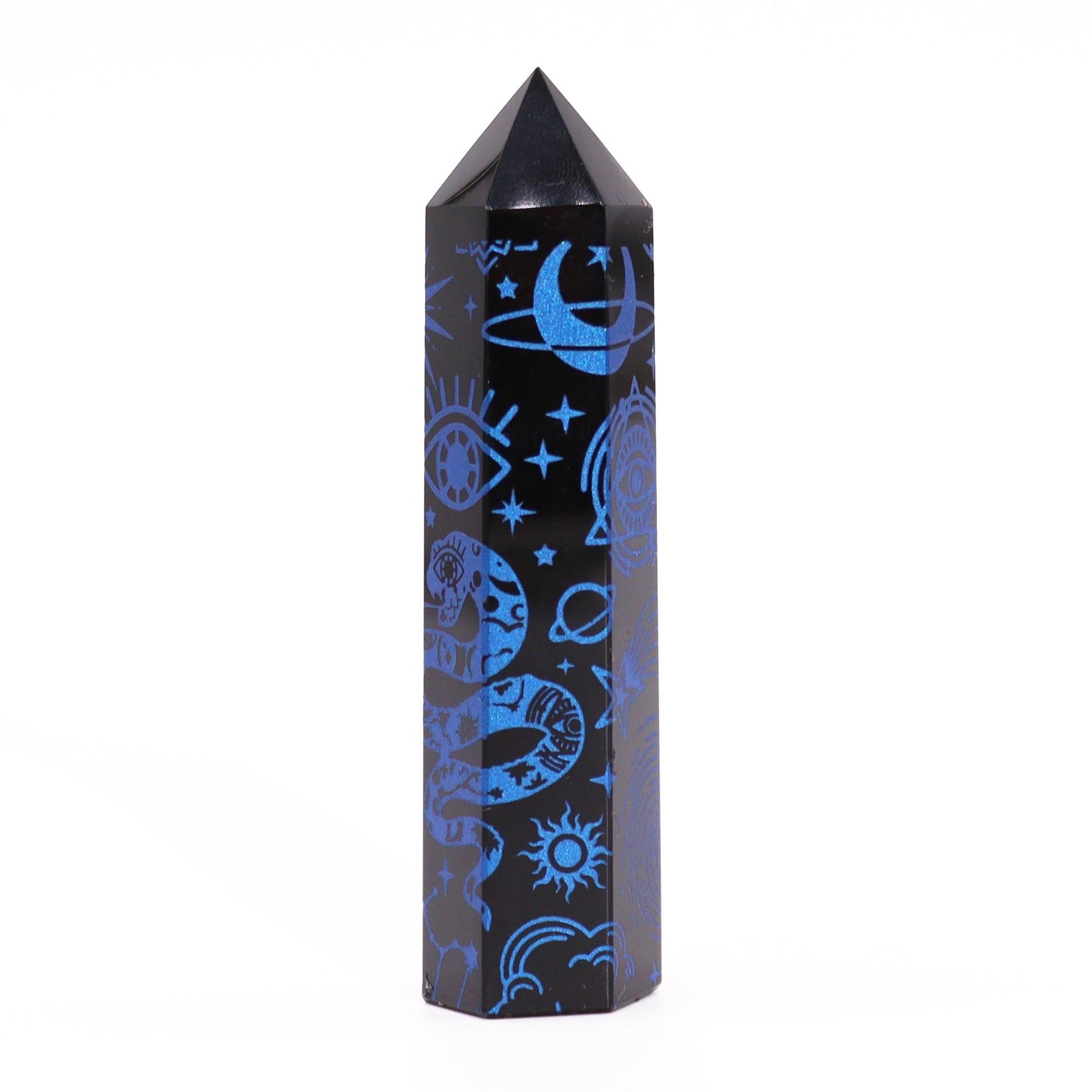 Midnight Blue Black Obsidian Obelisk | #product_category# - OneRoofGifts