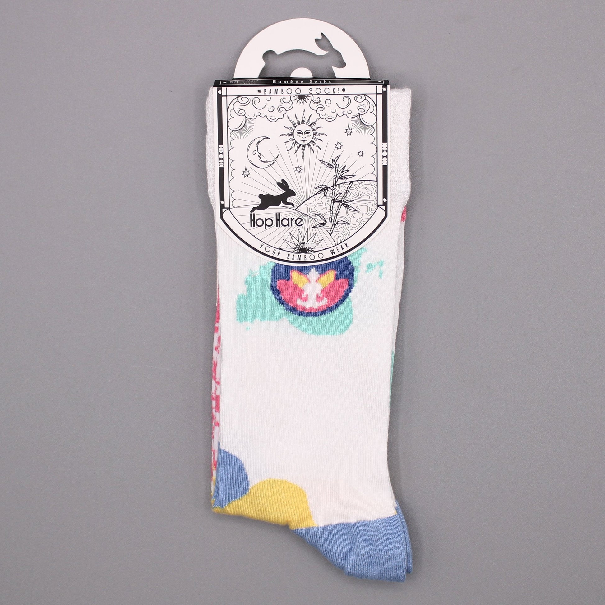 M/L Hop Hare Meditation Bamboo Socks | #product_category# - OneRoofGifts
