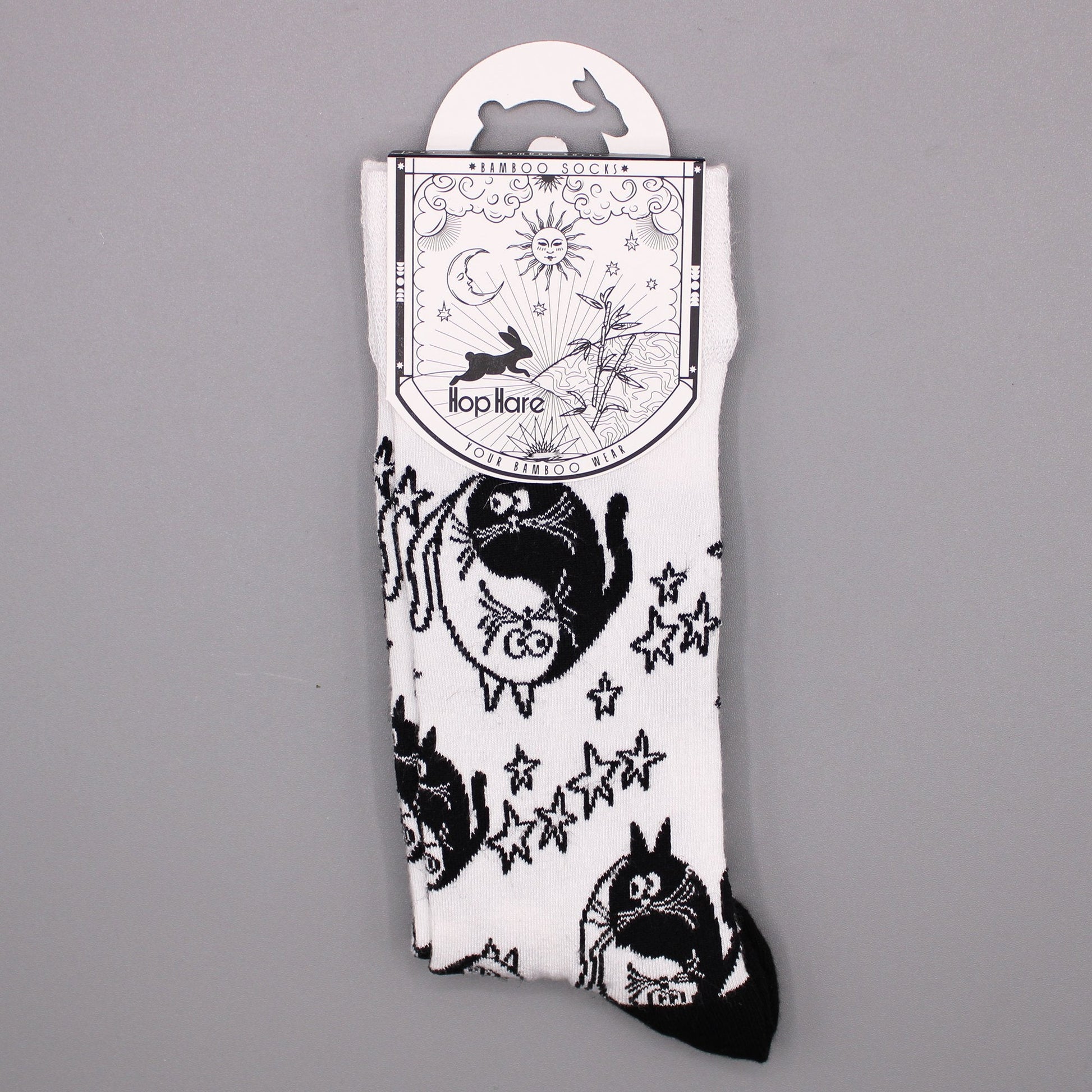 M/L Hop Hare Ying Yang Bamboo Socks | #product_category# - OneRoofGifts