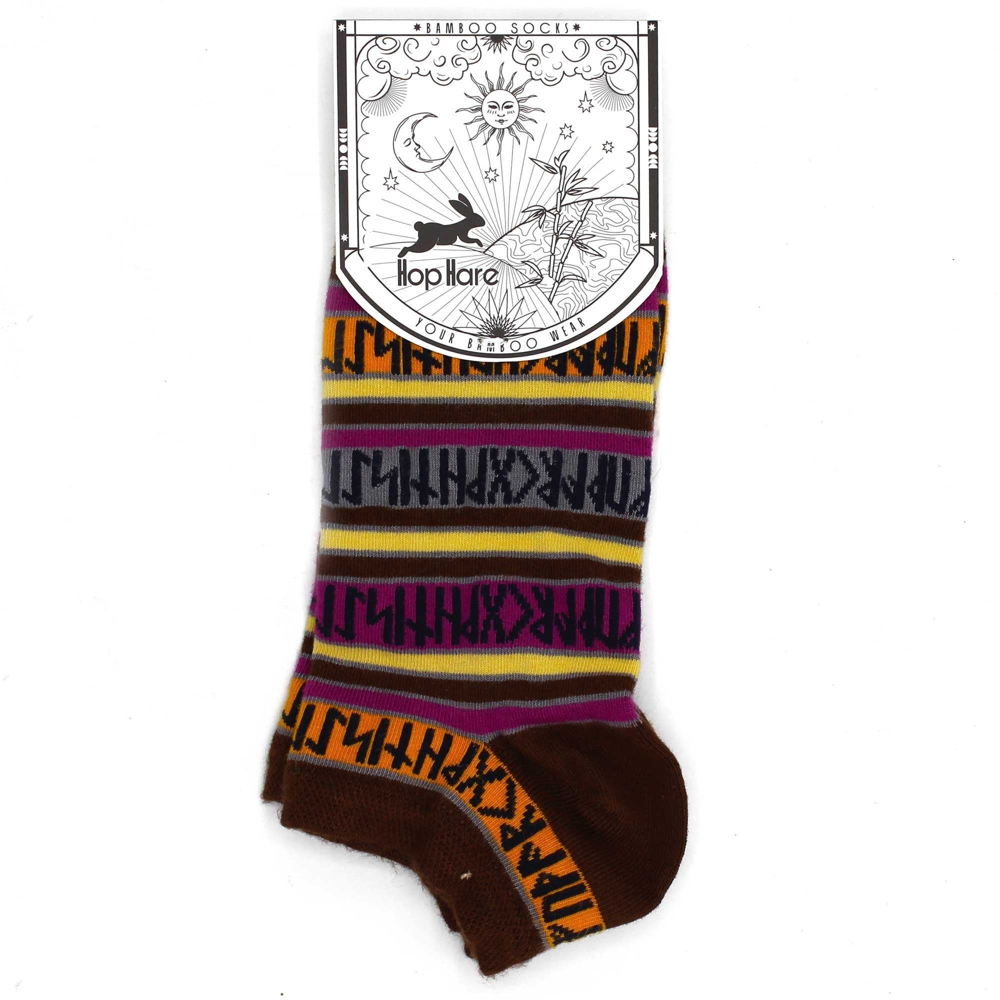 M/L (Size 7.5 - 11.5) Hop Hare Bamboo Low Cut Socks - Rune Stones | #product_category# - OneRoofGifts