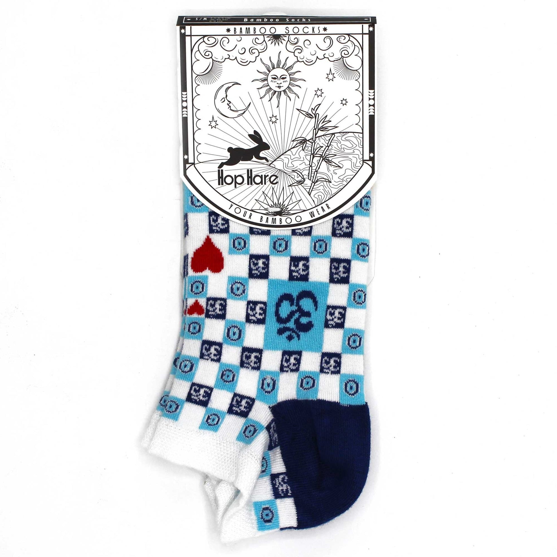 M/L (Size 7.5 - 11.5) Hop Hare Bamboo Low Socks - Ohm Evil Eye | #product_category# - OneRoofGifts