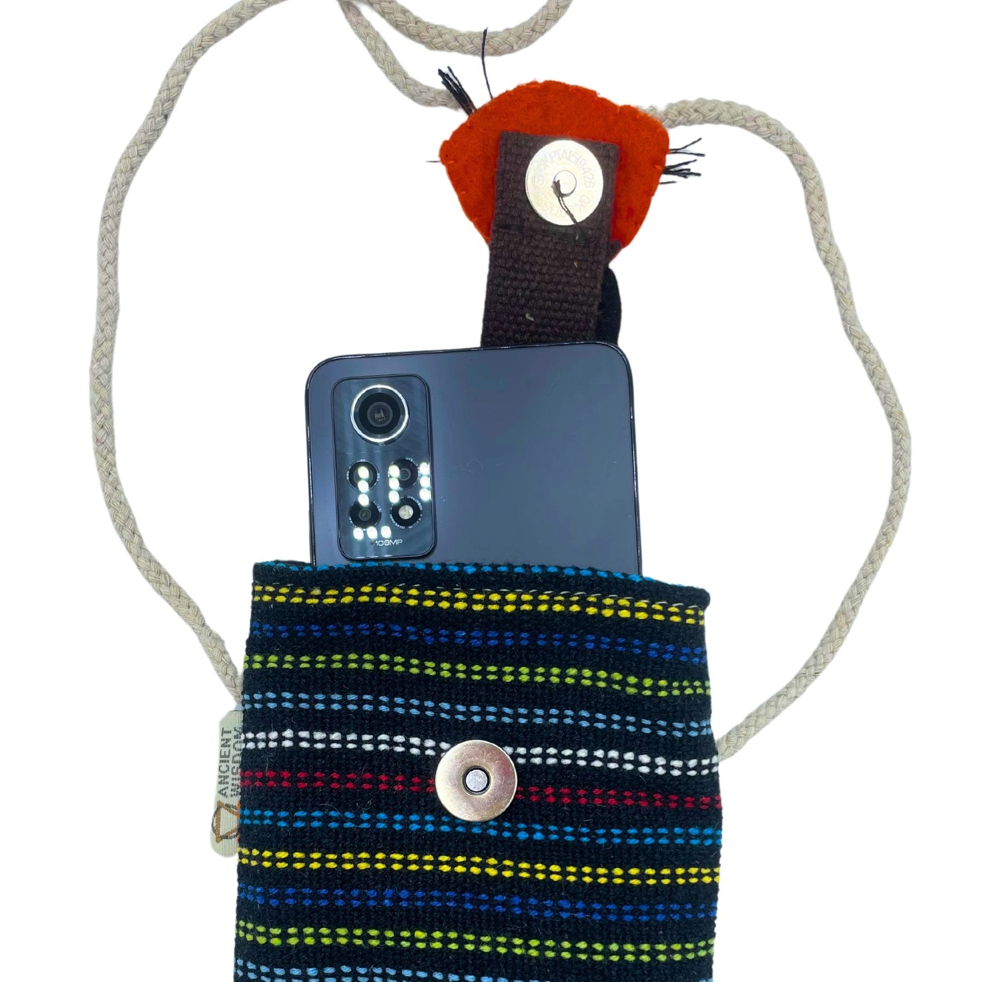 Multi - Color and Black Phone Holder Bag | #product_category# - OneRoofGifts