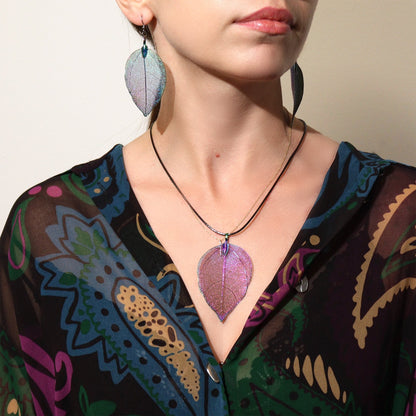 Multicolor Bravery Leaf Necklace | #product_category# - OneRoofGifts