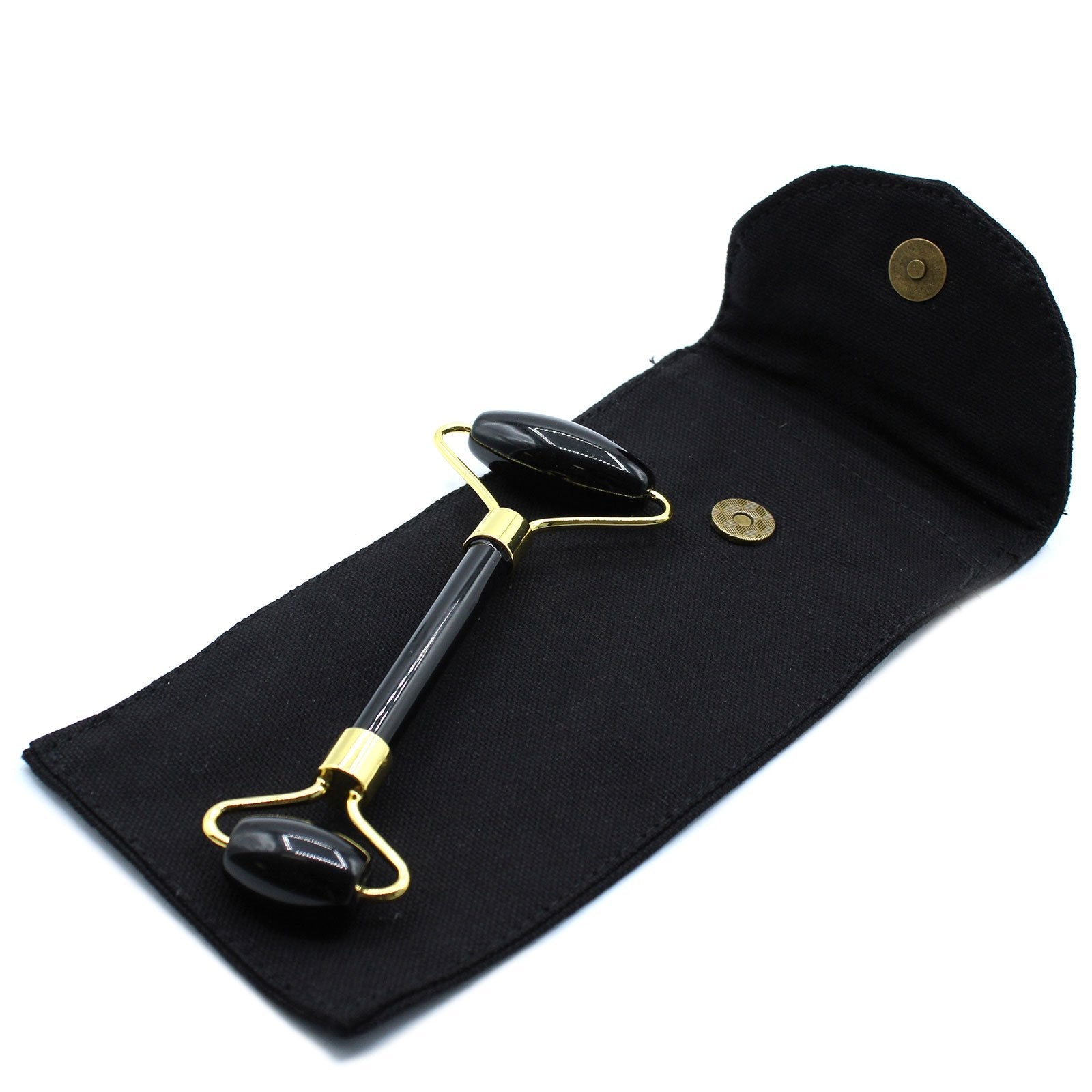 Obsidian Face Roller, Black Gemstone | #product_category# - OneRoofGifts