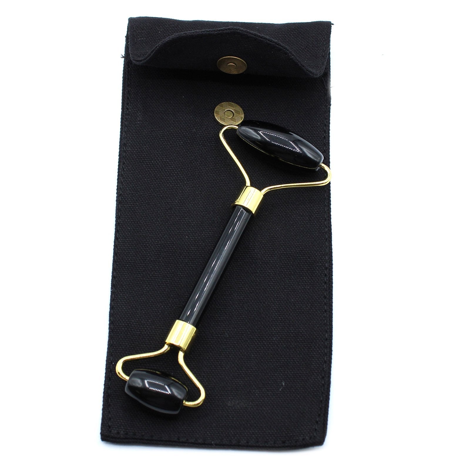 Obsidian Face Roller, Black Gemstone | #product_category# - OneRoofGifts