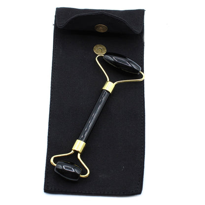 Obsidian Face Roller, Black Gemstone | #product_category# - OneRoofGifts
