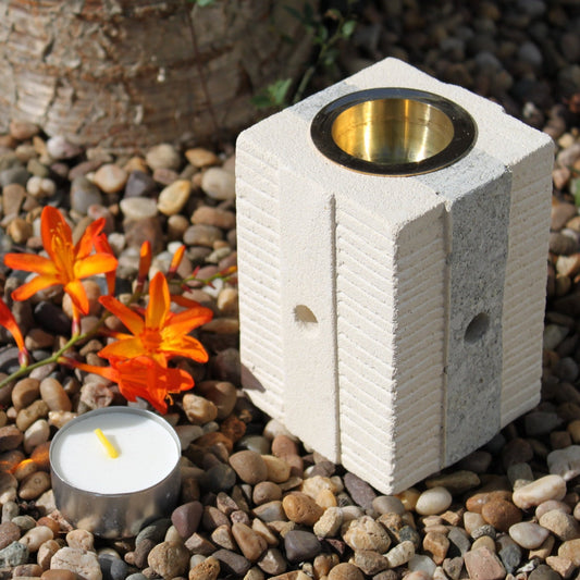 Oil Burner Stone Square Combo | #product_category# - OneRoofGifts