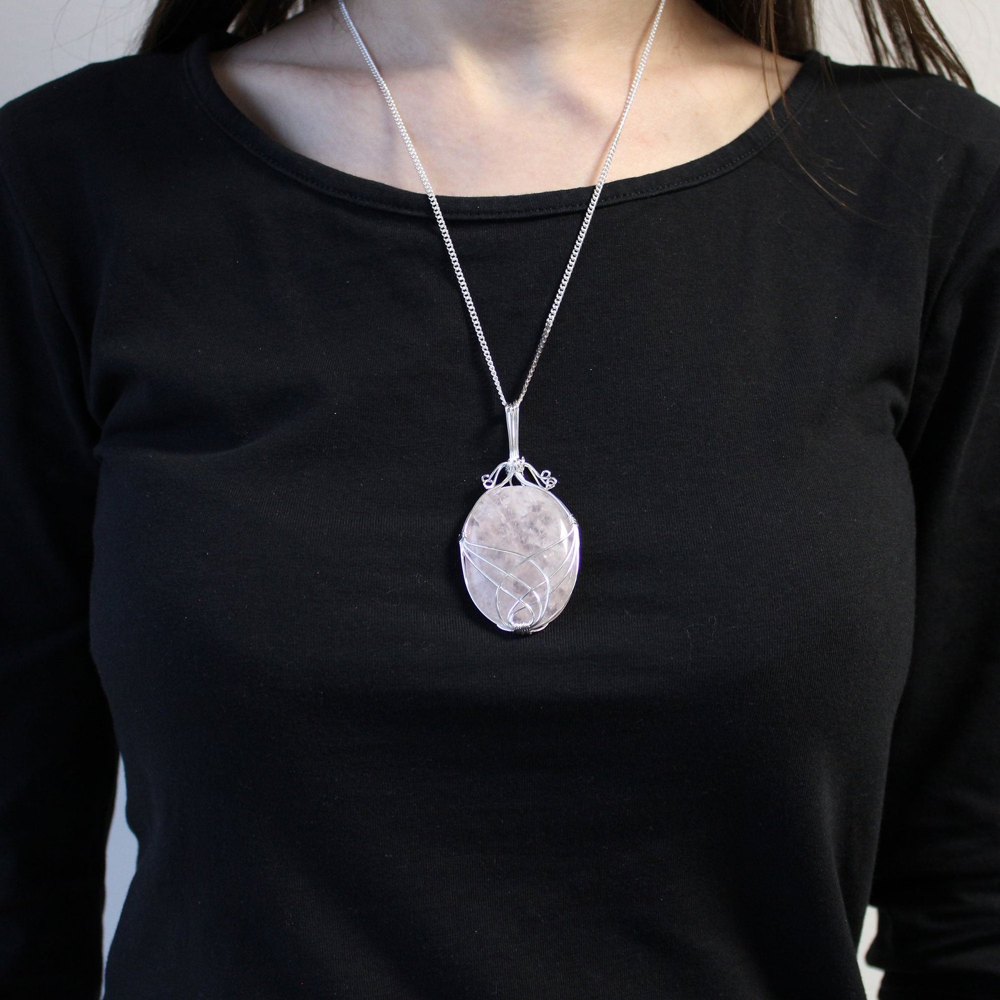 Opalite Gemstone Necklace, Swirl Wrapped | #product_category# - OneRoofGifts