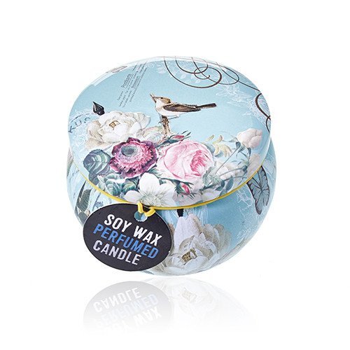 Parisian Weekend Artistic Tin Candle - Floral Peonies - Assorted Design | #product_category# - OneRoofGifts