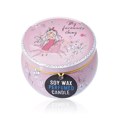 Parma Violet Artistic Tin Candle with Positive Messages - Assorted Designs | #product_category# - OneRoofGifts
