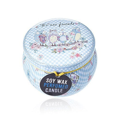 Parma Violet Artistic Tin Candle with Positive Messages - Assorted Designs | #product_category# - OneRoofGifts