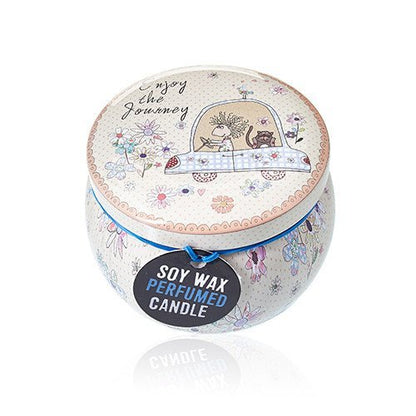 Parma Violet Artistic Tin Candle with Positive Messages - Assorted Designs | #product_category# - OneRoofGifts