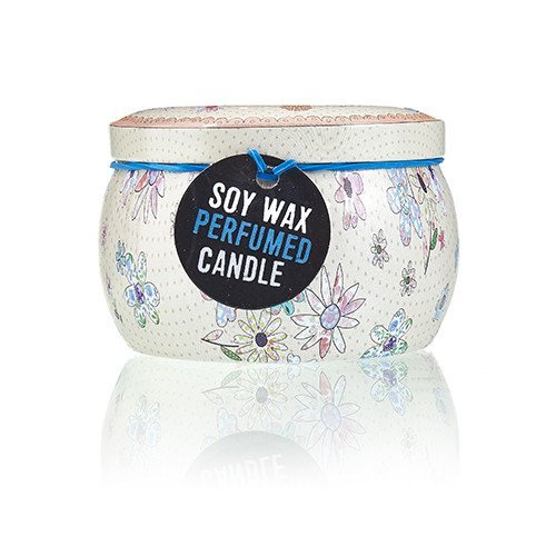 Parma Violet Artistic Tin Candle with Positive Messages - Assorted Designs | #product_category# - OneRoofGifts