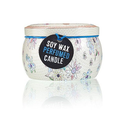 Parma Violet Artistic Tin Candle with Positive Messages - Assorted Designs | #product_category# - OneRoofGifts