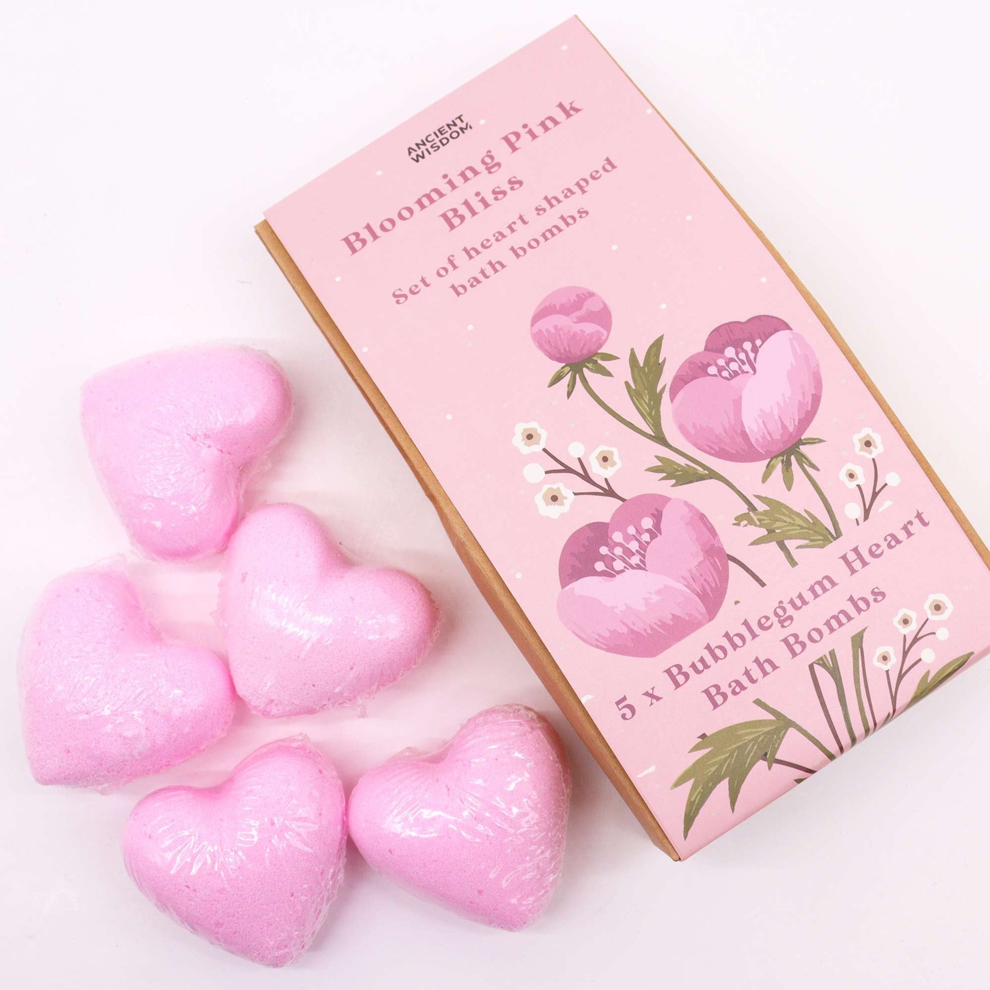 Pink Bliss Blooming Bath Heart Set | #product_category# - OneRoofGifts