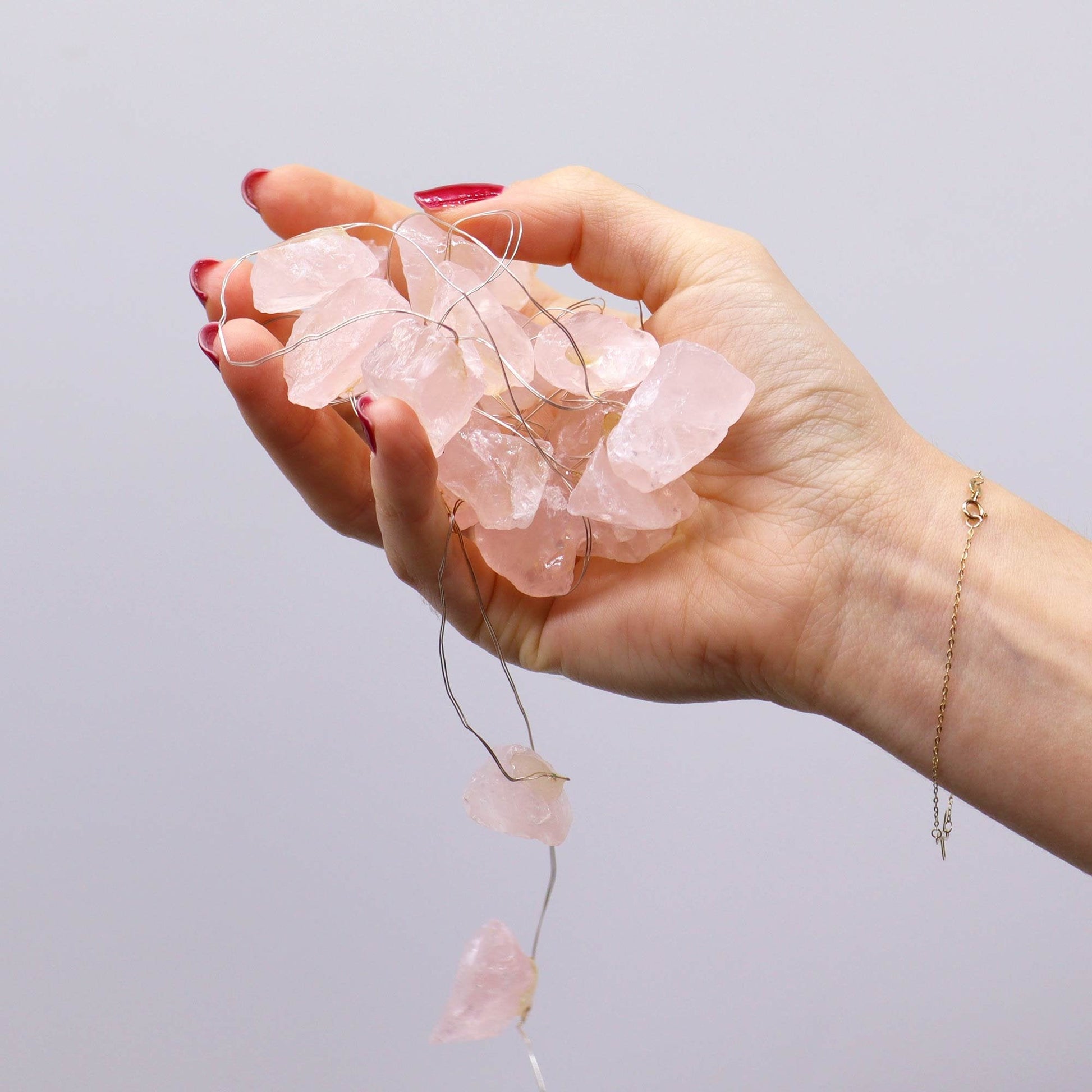 Rose Quartz Enchantment Gemstone Lights | #product_category# - OneRoofGifts