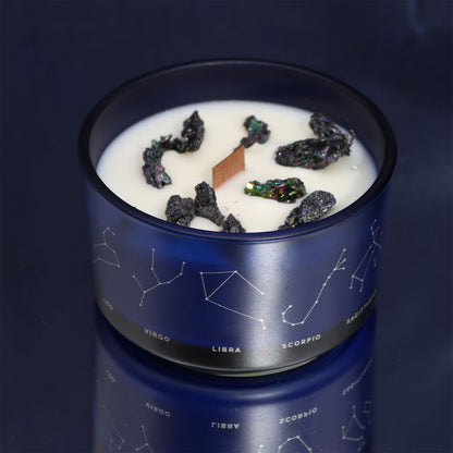 Sagittarius Zodiac Crystal Candle with Gemstone Bracelet | #product_category# - OneRoofGifts
