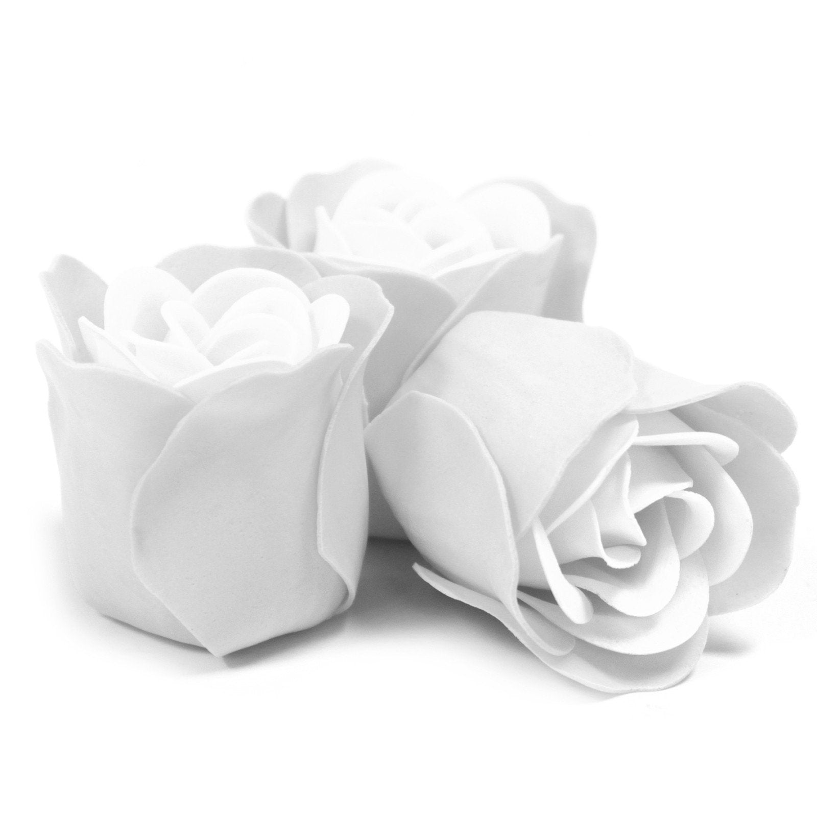 Set of 3 White Heart - Shaped Soap Flower Boxes | #product_category# - OneRoofGifts