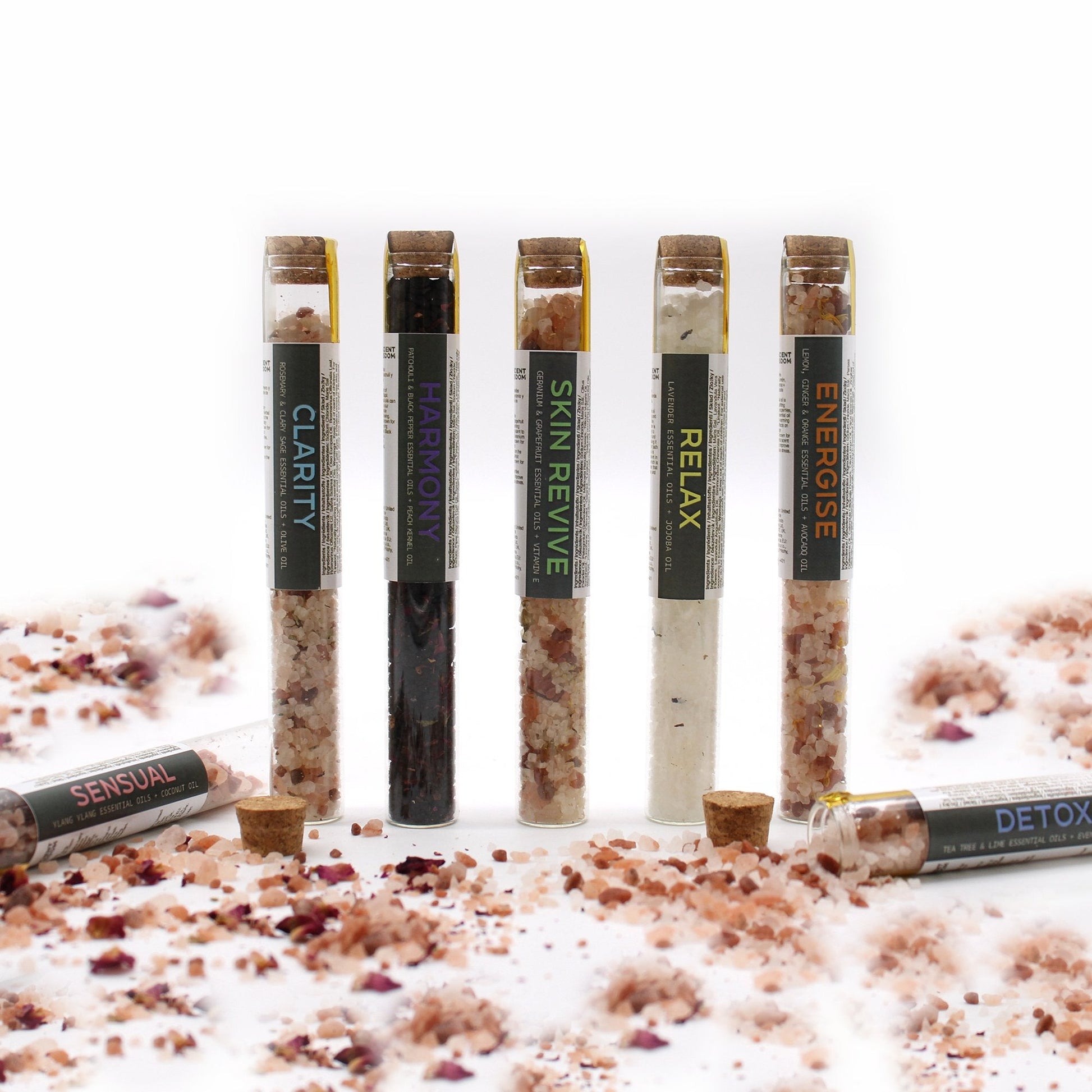 Set of 7 Bath Salts Gift Pack - Vials | #product_category# - OneRoofGifts