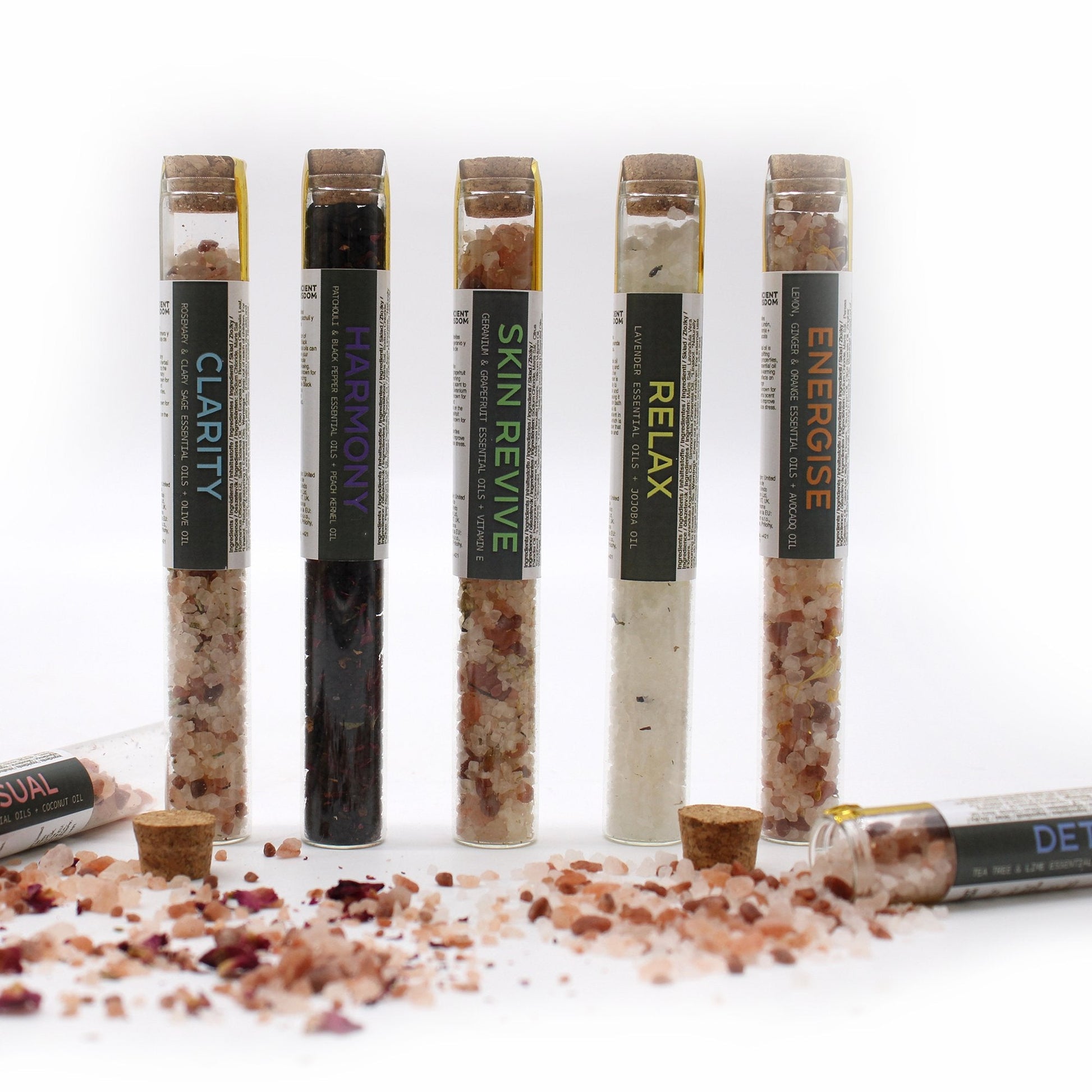 Set of 7 Bath Salts Gift Pack - Vials | #product_category# - OneRoofGifts