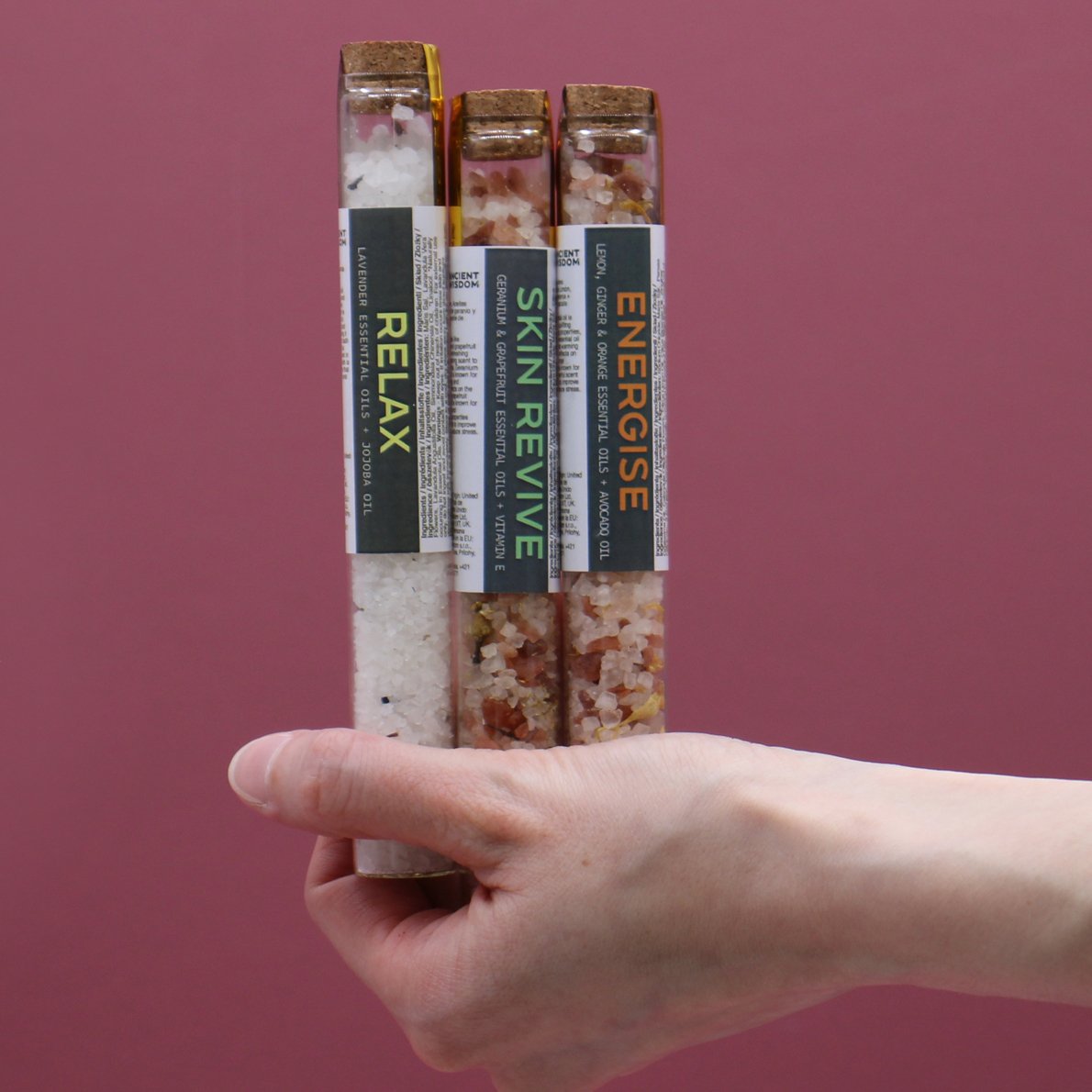 Set of 7 Bath Salts Gift Pack - Vials | #product_category# - OneRoofGifts